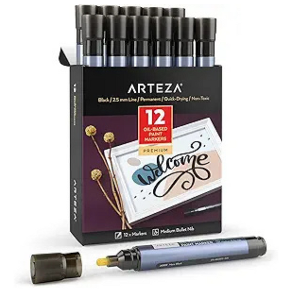 12-Pack ARTEZA 2.5 mm Oil Based Paint Markers