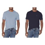 2-Pack Tommy Hilfiger Men's 100% Cotton Crewneck Pocket T-Shirts