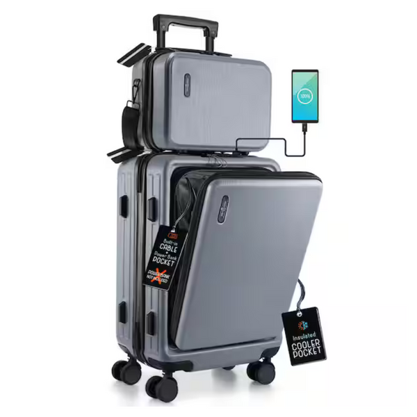 2-Piece Travelarim 22 Inch Carry-On Weekender Luggage Set