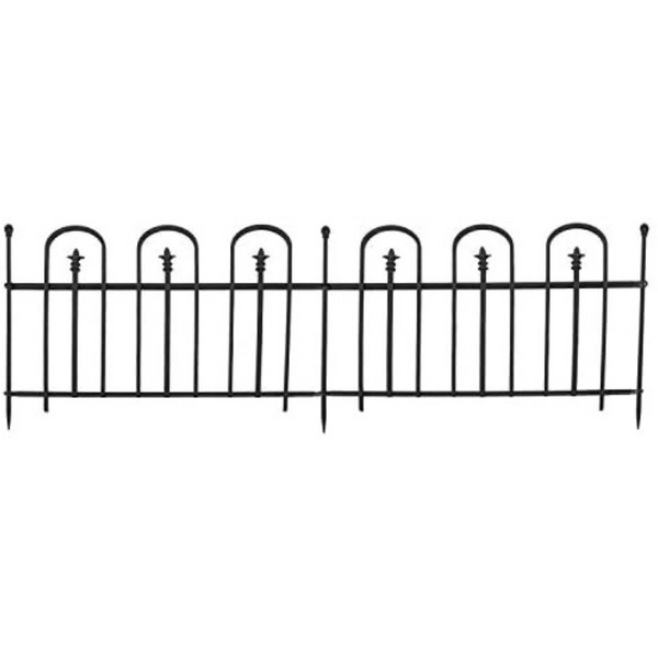 Set Of 2 Sunnydaze Strasbourg 6ft Steel Garden Fence Panels