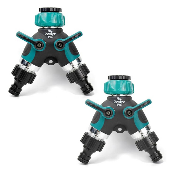 2-Pack 2WAYZ All-Metal Garden Hose Splitter