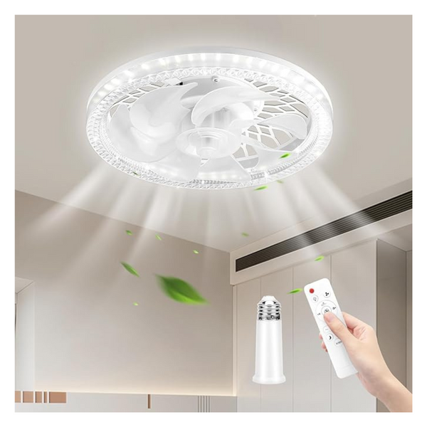 Socket Ceiling Fan With Lights, Remote Control