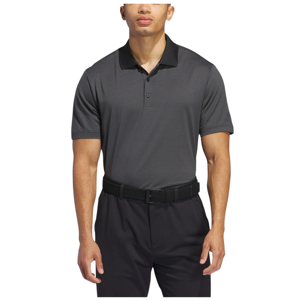 Adidas Men's Ottoman Golf Polo Shirt (Black / Grey Six)