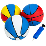 3-Pack Boley 22" Rubber Basketball Set With Pump (Size 3)
