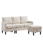 JEAREY 74.8" Fabric L-Shaped Sectional Sofa
