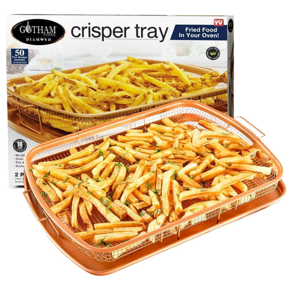 2-Piece Nonstick Copper Crisper Gotham Steel Air Fryer Basket (16.5" x 12.5")