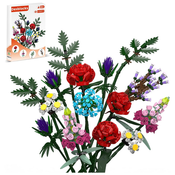 1000-Piece Artificial Flower Bouquet Building Kit
