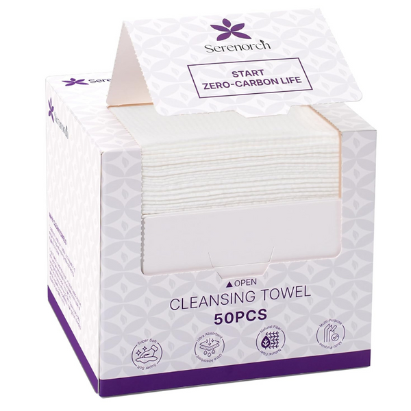 50-Count Ultra Thick Disposable Makeup Remover Dry Wipes Face Towels