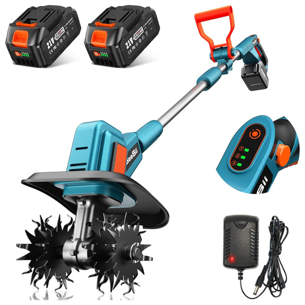 300 RPM Rototiller Cordless Electric Tiller With 8000mAh Battery