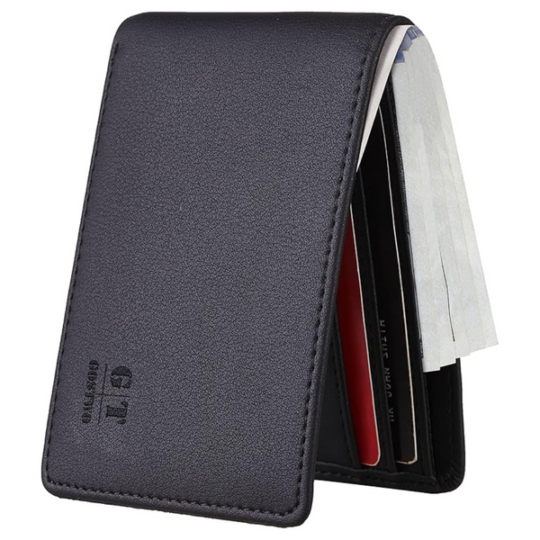 Gostwo Minimalist Men's Leather Slim Bifold Wallet W/ ID Window (Various)