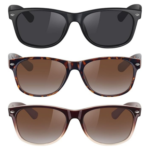 3-Pack Unisex Classic Polarized Sunglasses (Select Options)