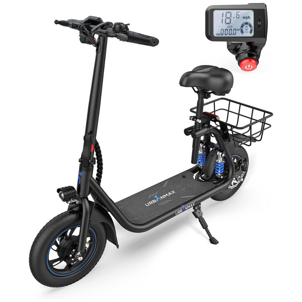 Urbanmax C1 Pro Electric Folding Scooter With Basket