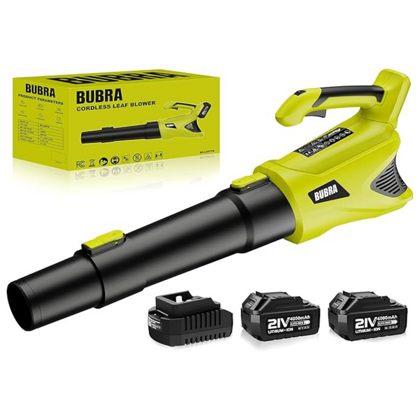 21V Cordless 5-Modes Electric Leaf Blower w/ 2 X 4.0Ah Batteries & Charger