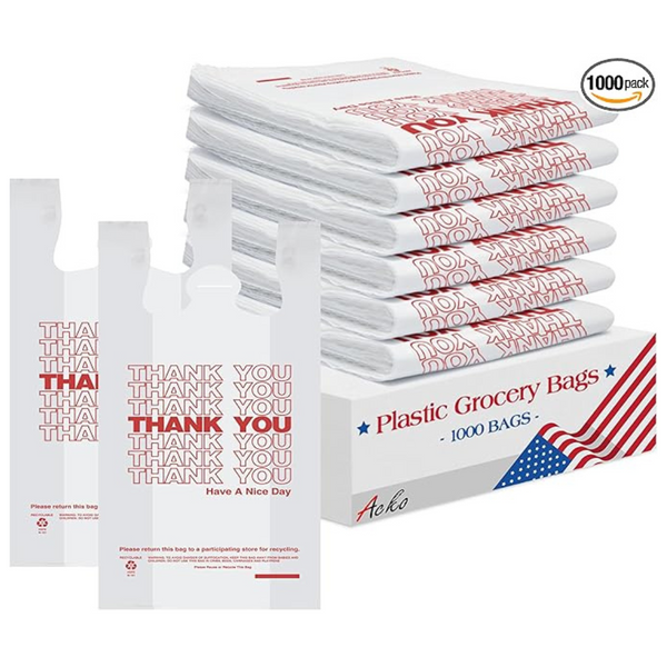 1000-Count ACKO 4 Gallon Small Trash Plastic Bags with Handle