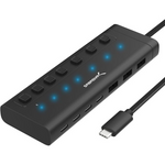 Sabrent 7-Port 48W USB-C Hub with Power Switches