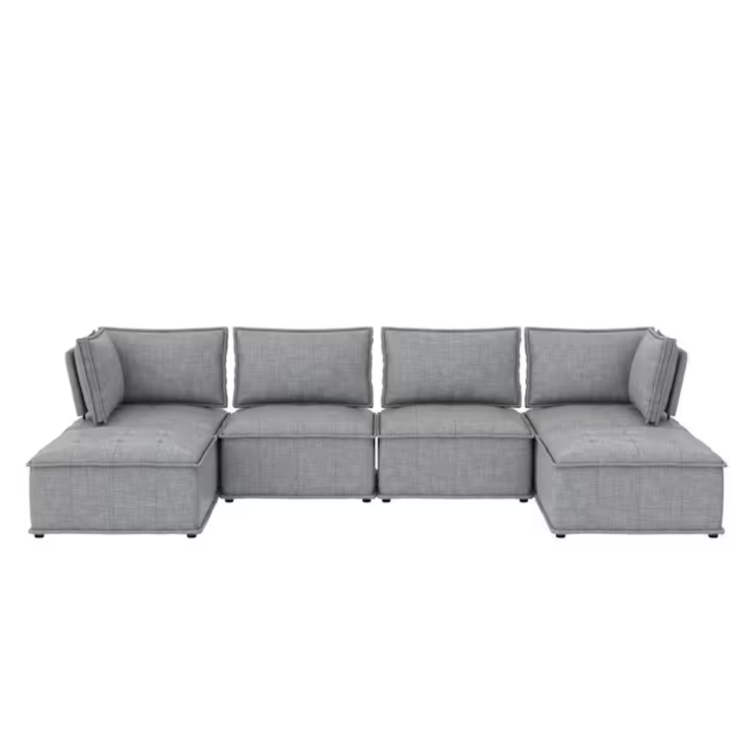 32" W Corner Chair for Modular Linen Sectional Sofa