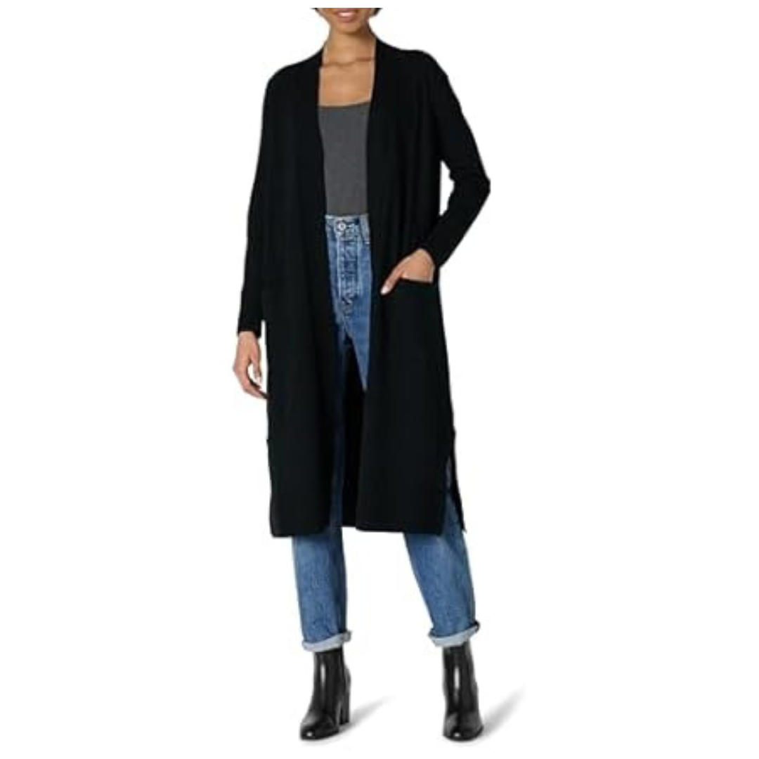 Amazon Essentials Women’s Regular Fit Lightweight Duster Length Cardigan Sweater
