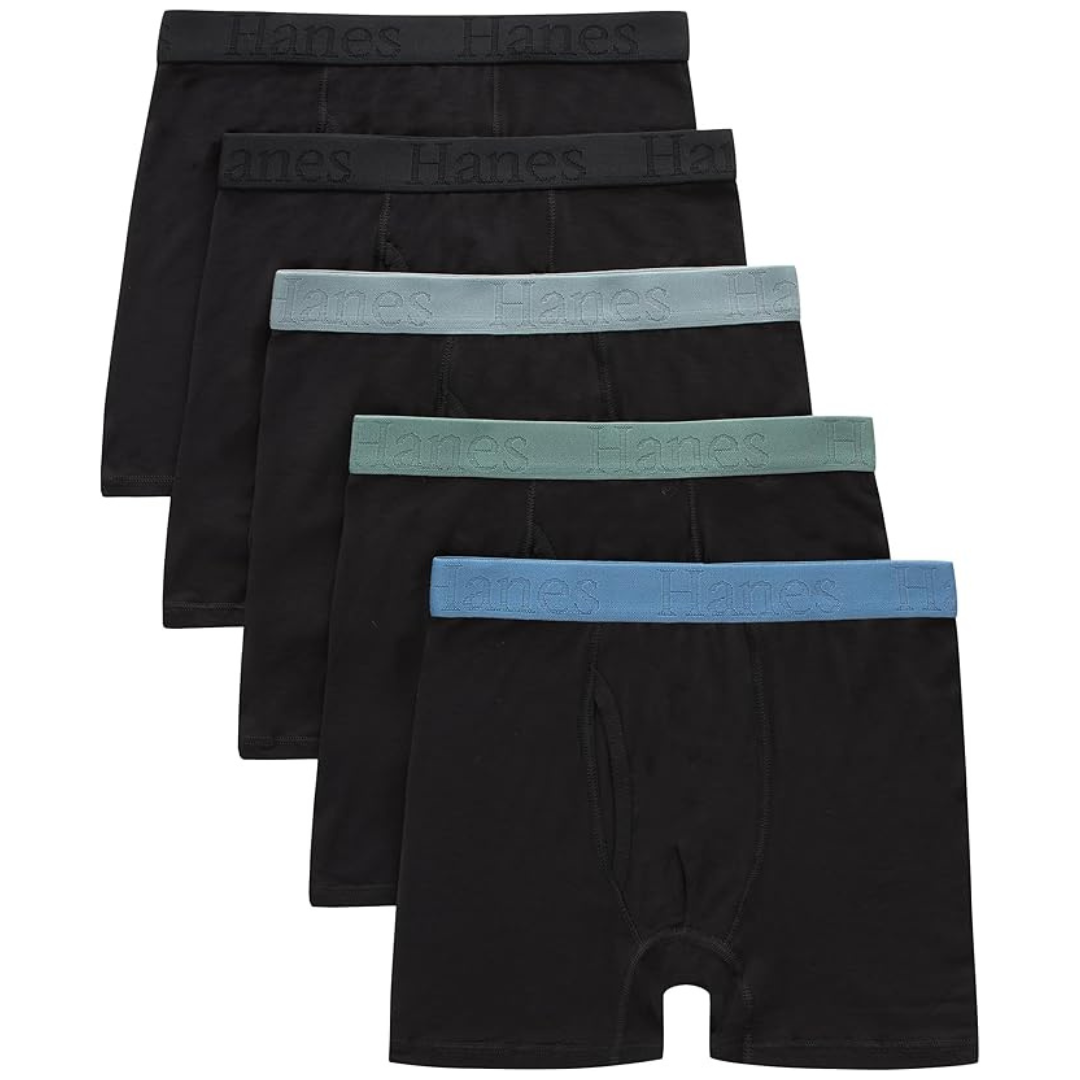 Hanes Ultimate Hanes Originals Ultimate Supersoft Boys’ Boxer Briefs (5-Pack)