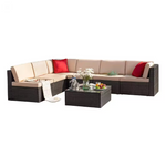 7-Pieces Tozey PE Rattan Patio Furniture Conversation Sets