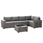 6-Piece XIZZI Beatrice Wicker Outdoor Sectional Set