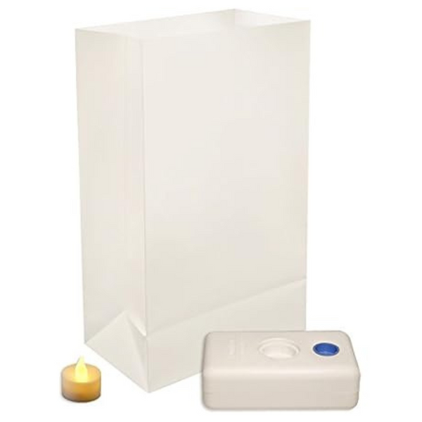 Set Of 12 LumaBase Battery Operated LED Luminaria Kit