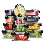 24-Piece Glass Storage Containers With Lids