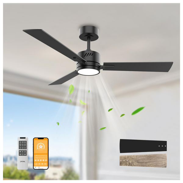 OPONL 42" Black Ceiling Fan With Remote Control