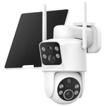Tkenpro Wireless Dual Lens Solar Security Cameras