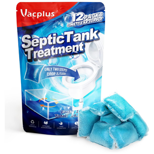12-Piece Vacplus Septic Tank Treatment Packs