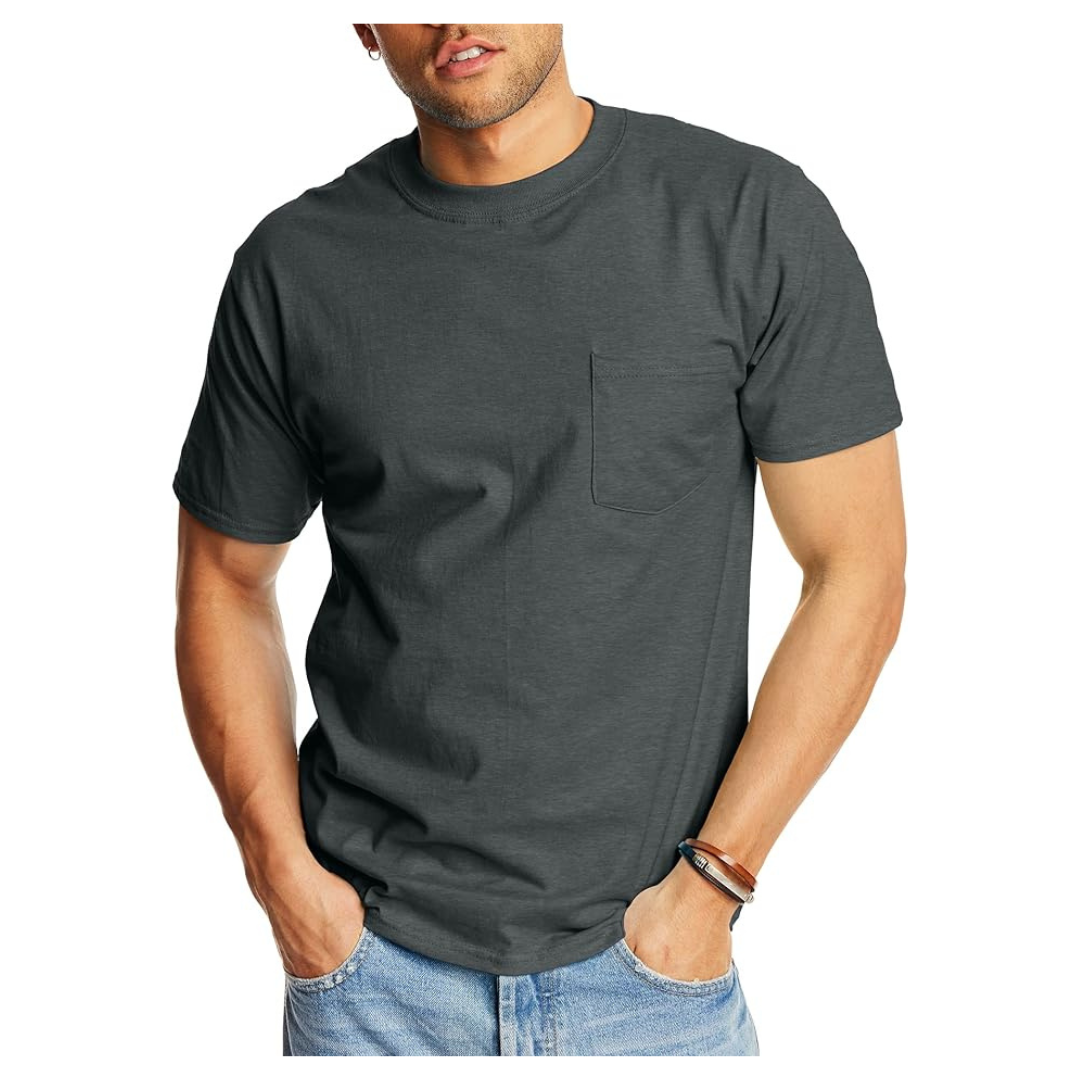 Hanes Men's Heavyweight Pocket T-Shirt