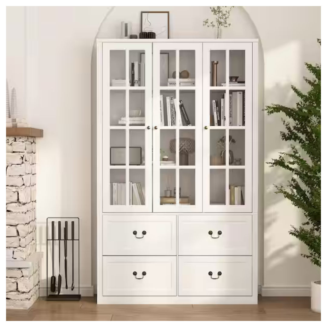 47.2" W x 78.7" H 8-Shelf Wood Bookshelf