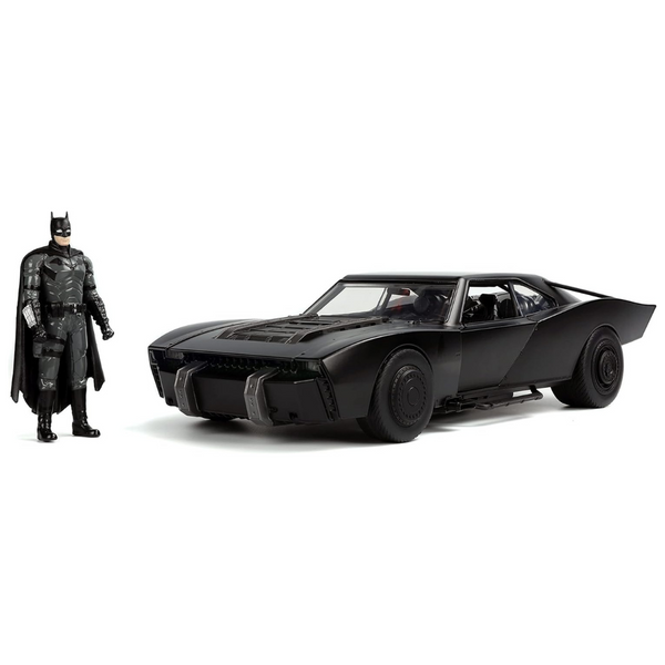 10.5" The Batman Batmobile Die-cast Car W/ Lights & 3.75" Batman Figure