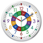 8" XFM Silent Non Ticking Learning Wall Clock