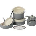 12-Piece Aluminum Pots and Pans Cookware Set