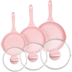 6-Piece Jeetee Nonstick Frying Pan Set with Lids