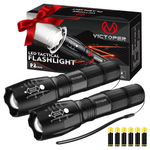 2-Pack LED Bright Tactical Flashlight