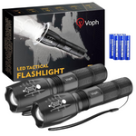 2-Pack 5 Modes 2000 Lumens Tactical LED Flashlights