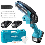 6" Seesii Mini Cordless Electric Hand Chainsaw With 2 x 21V Batteries