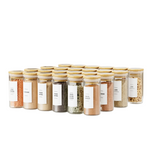 24-Piece SpaceAid Empty 4oz Glass Spice Jars W/ Bamboo Lids & Labels