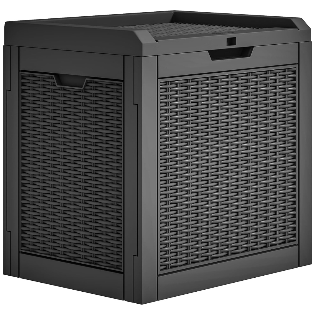 32 Gallon Water Resistant Deck Box With Lockable Lid