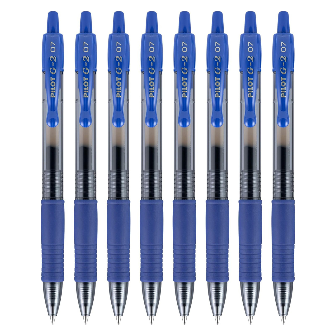 8-Count Pilot G2 Premium 0.7 mm Gel Roller Pens