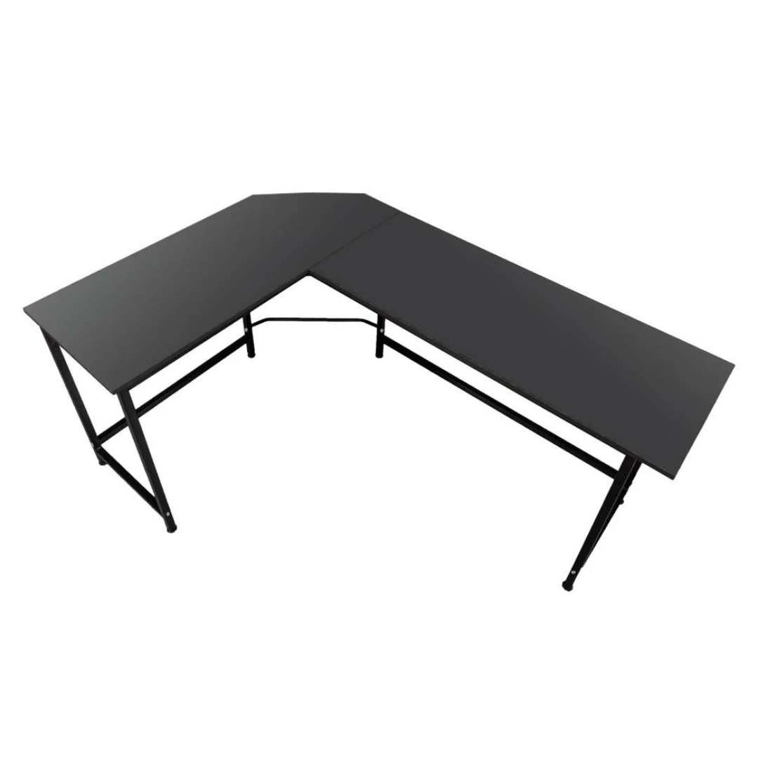 66" Ktaxon L-Shaped Computer Gaming Desk (Black)
