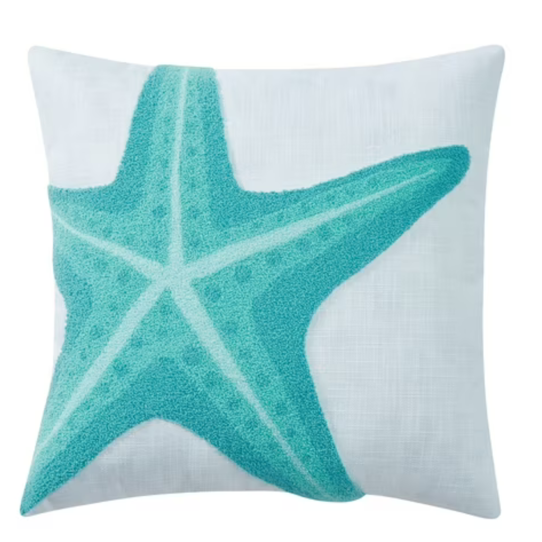 Mainstays Starfish Decorative Pillow 18" x 18"