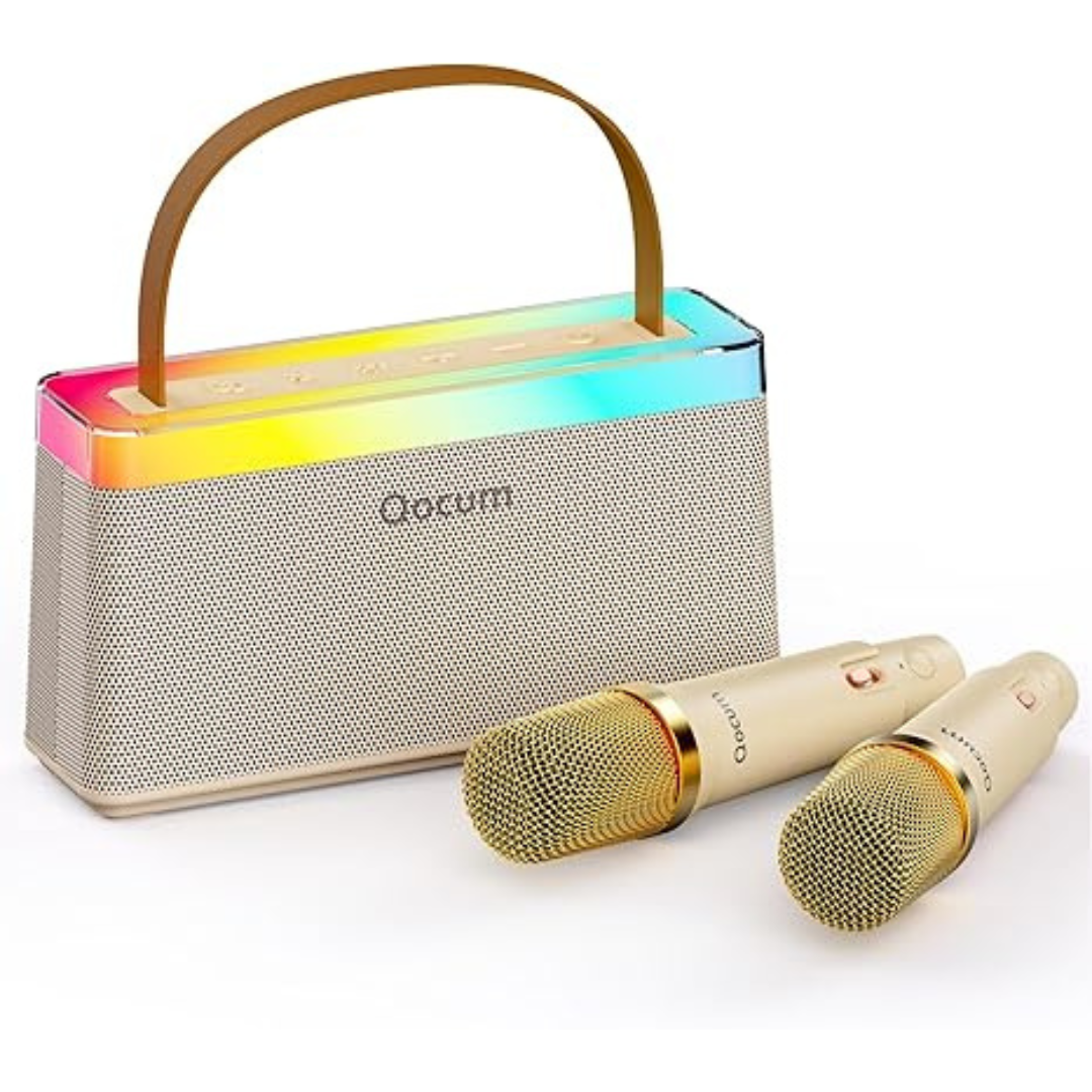 Kids Mini Karaoke Machine with 2 Wireless Microphones
