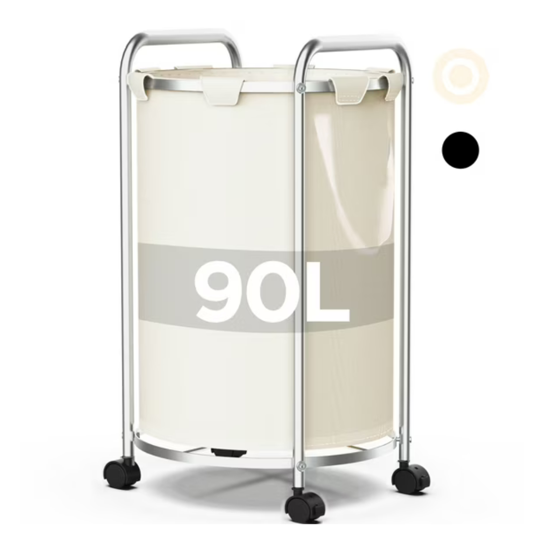 Nefoso 90L Rolling Laundry Hamper With 4 Wheels