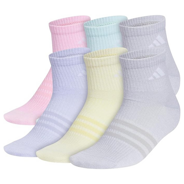6-Pairs adidas Unisex Kids' Superlite Quarter Ankle Socks