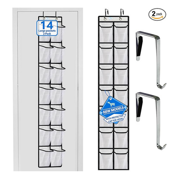 Zebricolo 28 Large Mesh Pockets Door Shoe Organizer