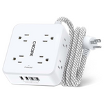 Surge Protector 5ft Braided Extension Cord 8 Outlets Power Strip