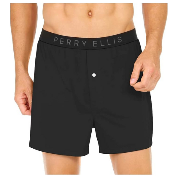 Perry Ellis Men's Luxe Solid Boxer Shorts