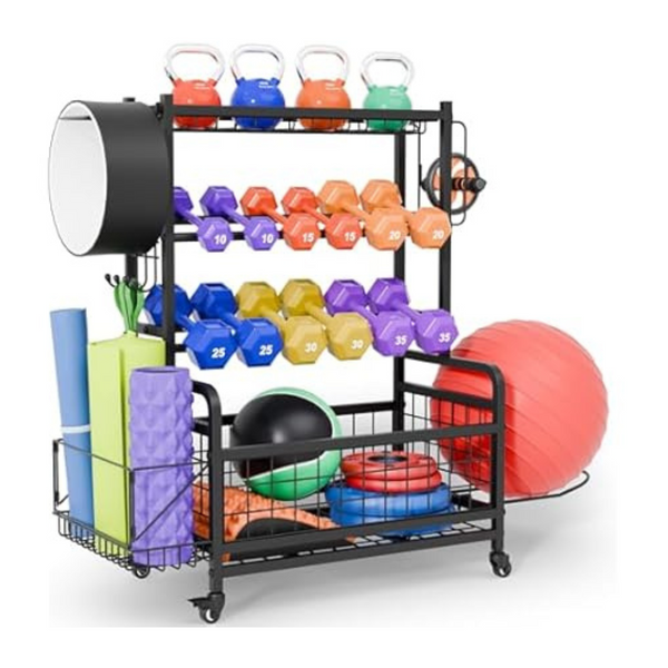 Atronor Weight Storage Organizer Racks with Wheels